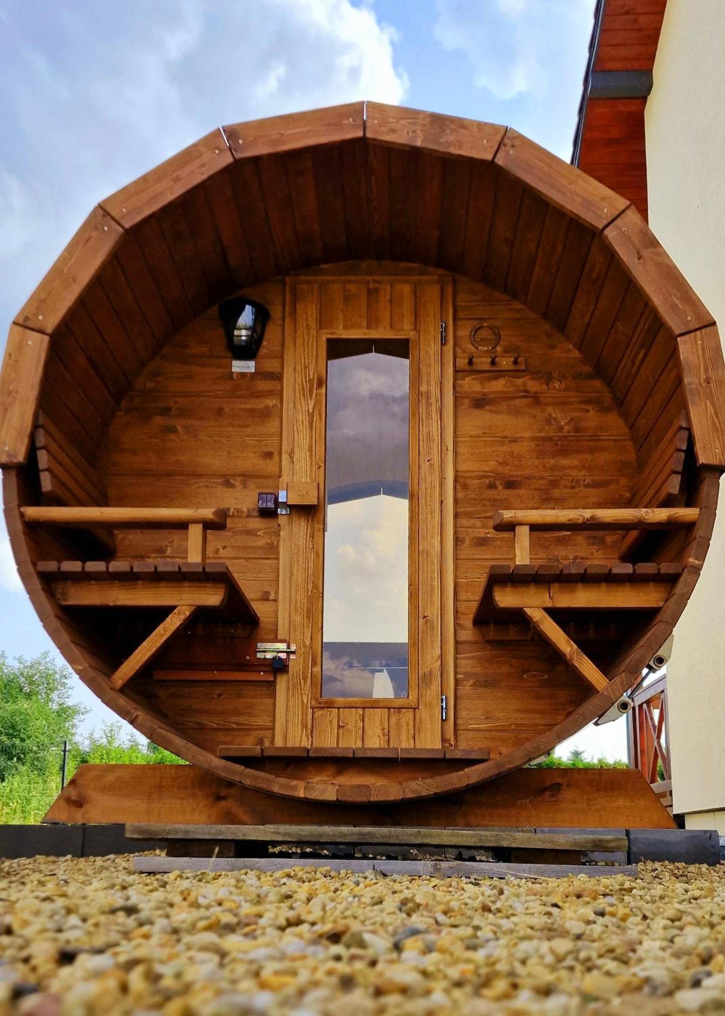 Boutique Odyseja & Spa Цехоцинек Экстерьер фото Barrel sauna